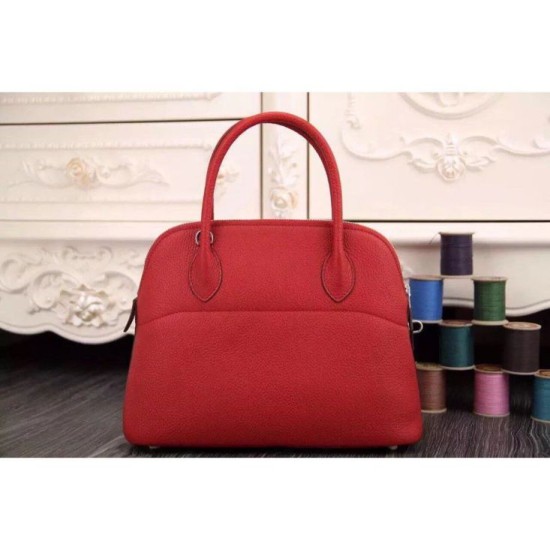 Replica Hermes Bolide Borse Tote In Cuoio Rosso