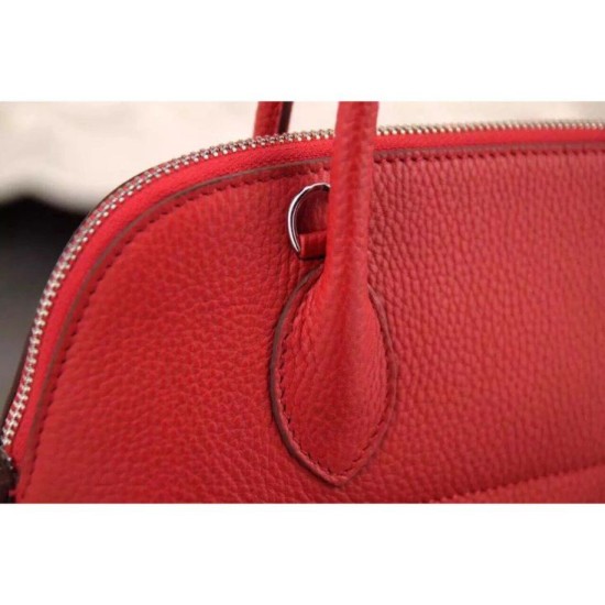 Replica Hermes Bolide Borse Tote In Cuoio Rosso