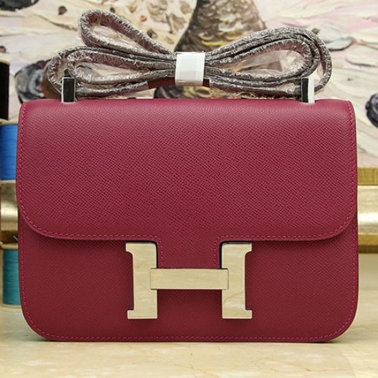Replica Borse Hermes Constance in pelle Bordeaux Epsom