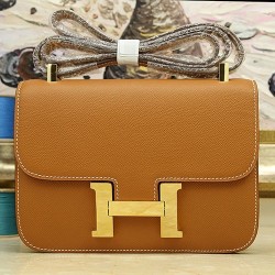 Borse Hermes Constance in pelle marrone Epsom