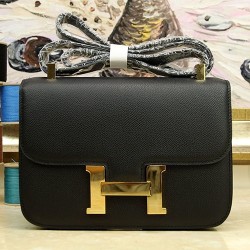 Borse Hermes Constance in pelle nera Epsom