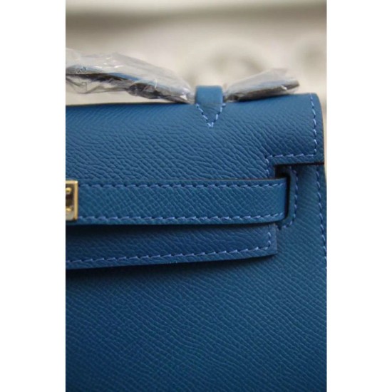 Replica Borse Hermes Kelly Mini Pochette in pelle blu Epsom Replica Borse Hermes Kelly Mini Pochette in pelle blu Epsom