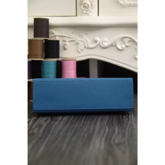 Replica Borse Hermes Kelly Mini Pochette in pelle blu Epsom Replica Borse Hermes Kelly Mini Pochette in pelle blu Epsom