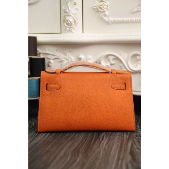 Replica Borse Hermes Kelly Pochette in pelle arancione Epsom Replica Borse Hermes Kelly Pochette in pelle arancione Epsom