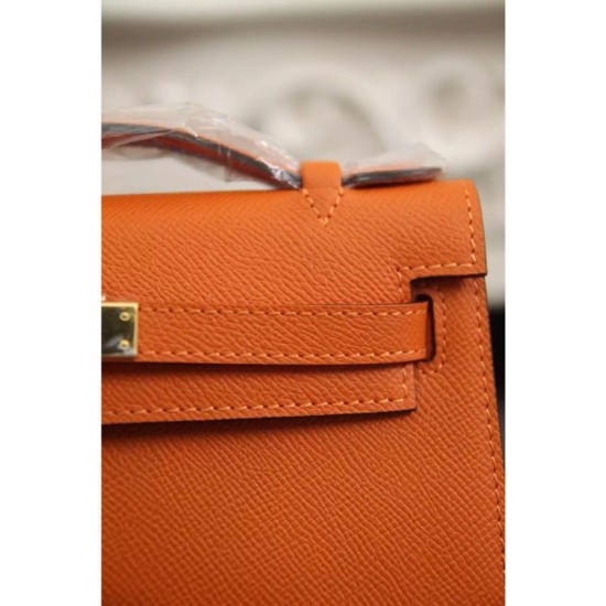 Replica Borse Hermes Kelly Pochette in pelle arancione Epsom Replica Borse Hermes Kelly Pochette in pelle arancione Epsom