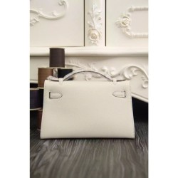 Borse Hermes Kelly Pochette in pelle bianca Epsom Borse Hermes Kelly Pochette in pelle bianca Epsom