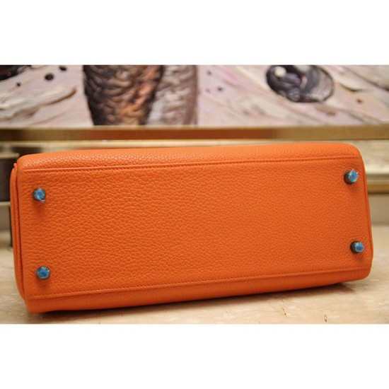 Replica Borsa Kelly Hermes 28cm 32cm arancione Pelle Clemence Replica Borsa Kelly Hermes 28cm 32cm arancione Pelle Clemence