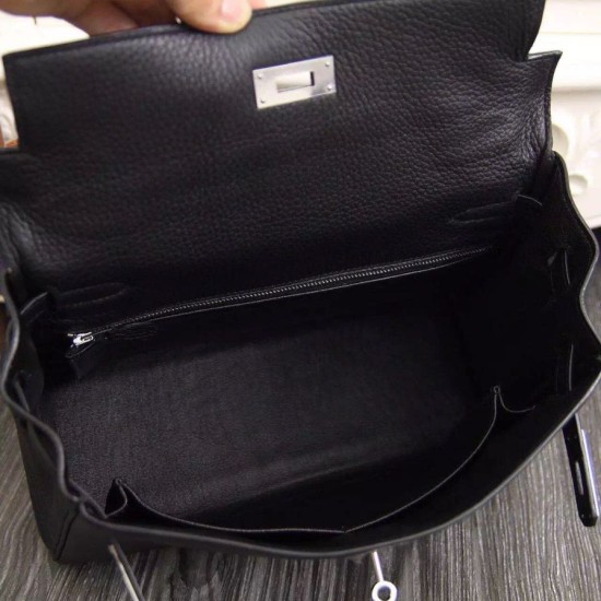 Replica Borsa Kelly Hermes 28cm 32cm Nero Pelle Clemence Replica Borsa Kelly Hermes 28cm 32cm Nero Pelle Clemence