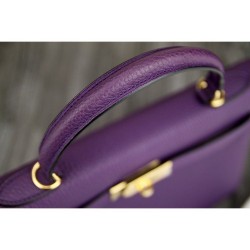 Borsa Kelly Hermes 28cm 32cm  Viola Pelle Clemence