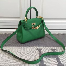 Hermes Kelly 20 CM Bamboo Borsa Clemence Pelle Hermes Kelly 20 CM Bamboo Borsa Clemence Pelle