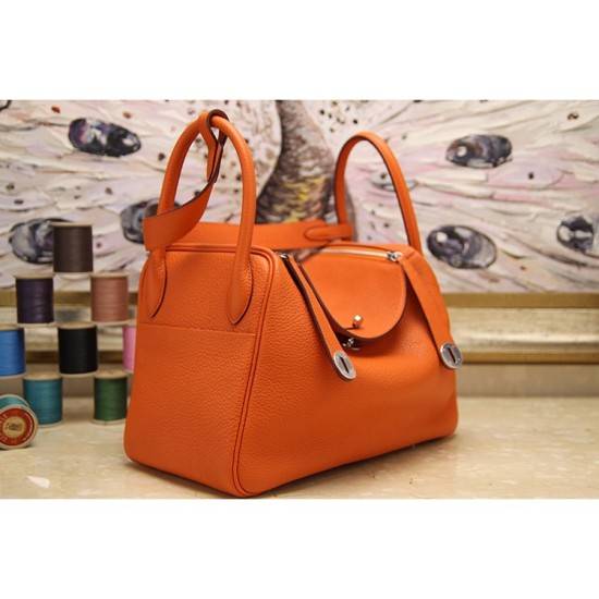 Replica Hermes Lindy 26cm 30cm 34cm Borsa in Cuoio Arancione Replica Hermes Lindy 26cm 30cm 34cm Borsa in Cuoio Arancione