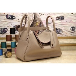 Hermes Lindy 26cm 30cm 34cm Borsa in pelle grigia Hermes Lindy 26cm 30cm 34cm Borsa in pelle grigia