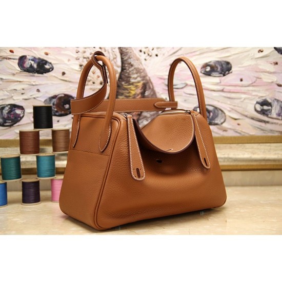Replica Hermes Lindy 26cm 30cm 34cm Borsa in pelle marrone Replica Hermes Lindy 26cm 30cm 34cm Borsa in pelle marrone