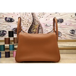 Hermes Lindy 26cm 30cm 34cm Borsa in pelle marrone Hermes Lindy 26cm 30cm 34cm Borsa in pelle marrone