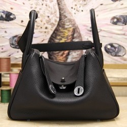 Hermes Lindy 26cm 30cm 34cm Borsa in pelle nera