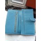 Replica Hermes Bearn Portafoglio In Blue Jean pelle Replica Hermes Bearn Portafoglio In Blue Jean pelle