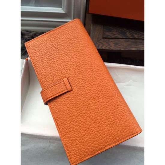 Replica Hermes Bearn Portafoglio in pelle arancione Replica Hermes Bearn Portafoglio in pelle arancione