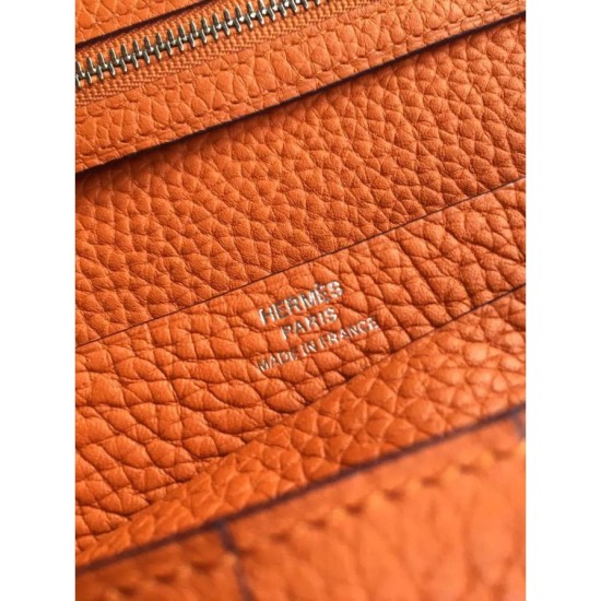 Replica Hermes Bearn Portafoglio in pelle arancione Replica Hermes Bearn Portafoglio in pelle arancione