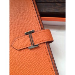 Hermes Bearn Portafoglio in pelle arancione Epsom Hermes Bearn Portafoglio in pelle arancione Epsom