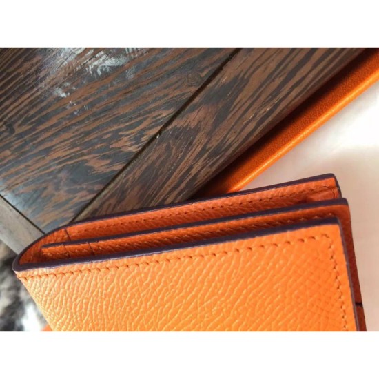 Replica Hermes Bearn Portafoglio in pelle arancione Epsom Replica Hermes Bearn Portafoglio in pelle arancione Epsom