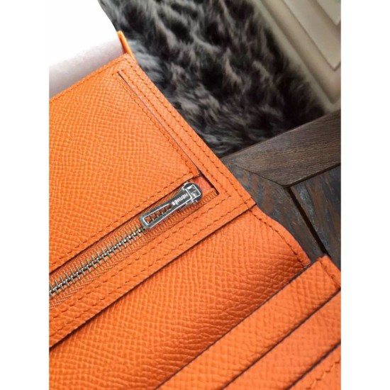Replica Hermes Bearn Portafoglio in pelle arancione Epsom Replica Hermes Bearn Portafoglio in pelle arancione Epsom