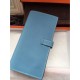 Replica Hermes Bearn Portafoglio in pelle blu Jean Epsom Replica Hermes Bearn Portafoglio in pelle blu Jean Epsom