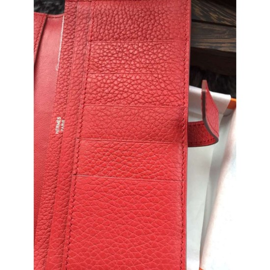 Replica Hermes Bearn Portafoglio in pelle Vermillion Replica Hermes Bearn Portafoglio in pelle Vermillion
