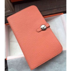 Hermes Dogon Portafoglio in pelle Crevette