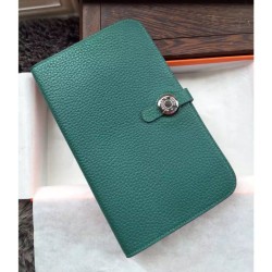Hermes Dogon Portafoglio in pelle Malachite