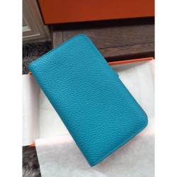 Hermes Dogon Portafoglio in pelle turchese