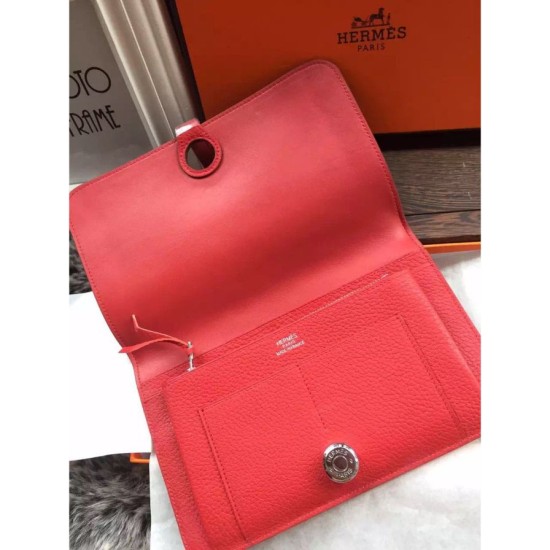 Replica Hermes Dogon Portafoglio in pelle Vermillion Replica Hermes Dogon Portafoglio in pelle Vermillion