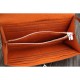 Replica Hermes Kelly Longue Portafoglio in pelle arancione Clemence