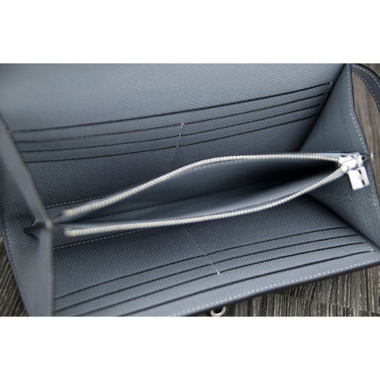 Replica Hermes Kelly Longue Portafoglio in pelle blu Lin Epsom Replica Hermes Kelly Longue Portafoglio in pelle blu Lin Epsom