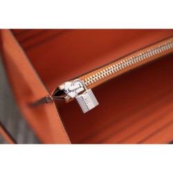 Hermes Kelly Longue Portafoglio in pelle Crevette Epsom