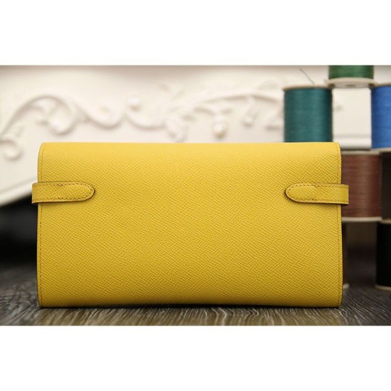 Replica Hermes Kelly Longue Portafoglio in pelle gialla Epsom Replica Hermes Kelly Longue Portafoglio in pelle gialla Epsom
