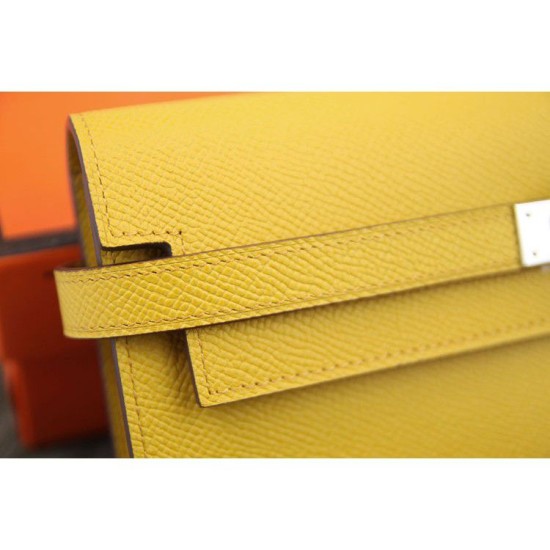 Replica Hermes Kelly Longue Portafoglio in pelle gialla Epsom Replica Hermes Kelly Longue Portafoglio in pelle gialla Epsom