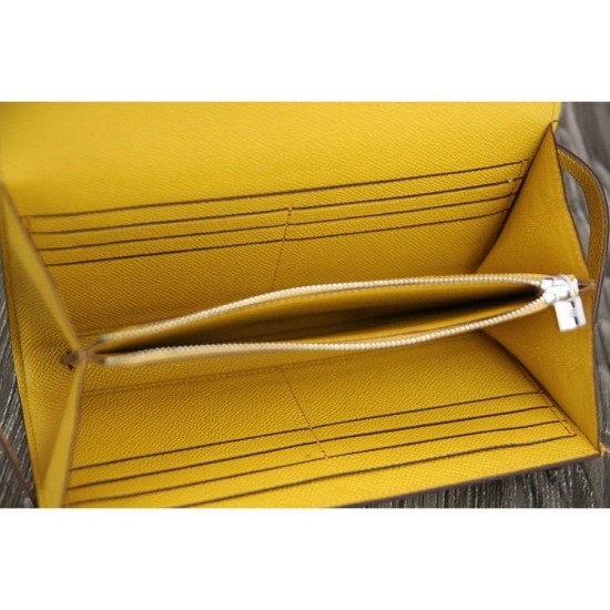 Replica Hermes Kelly Longue Portafoglio in pelle gialla Epsom Replica Hermes Kelly Longue Portafoglio in pelle gialla Epsom