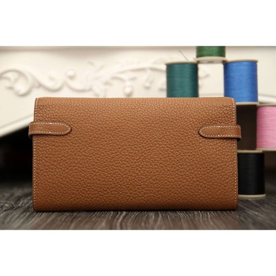 Replica Hermes Kelly Longue Portafoglio in pelle marrone Clemence Replica Hermes Kelly Longue Portafoglio in pelle marrone Clemence