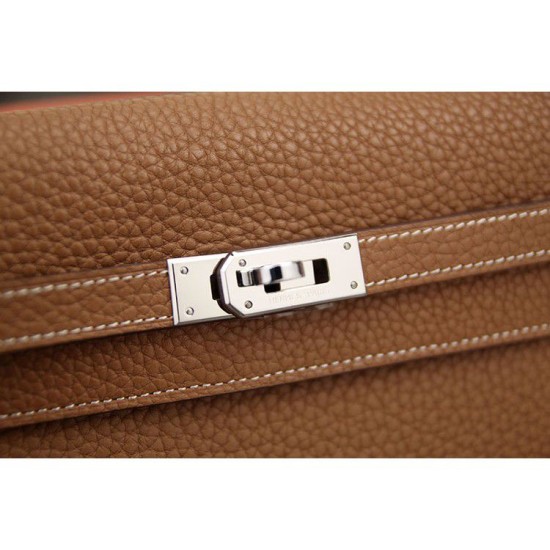 Replica Hermes Kelly Longue Portafoglio in pelle marrone Clemence Replica Hermes Kelly Longue Portafoglio in pelle marrone Clemence