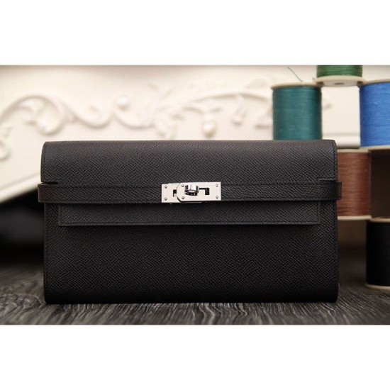 Replica Hermes Kelly Longue Portafoglio in pelle nera Epsom Replica Hermes Kelly Longue Portafoglio in pelle nera Epsom