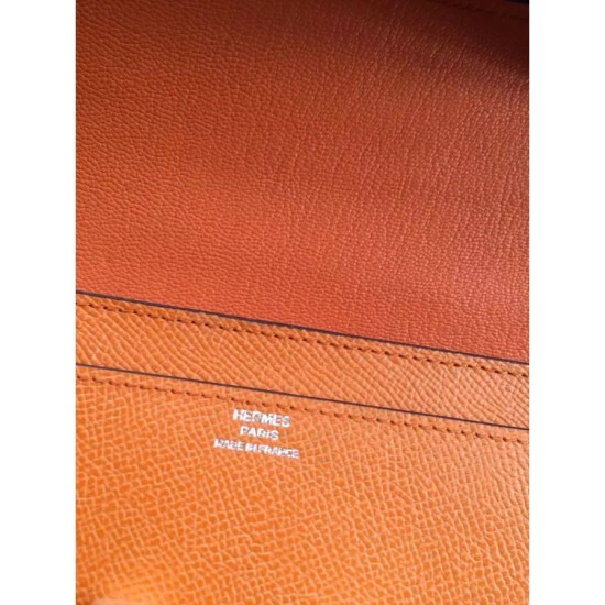 Replica Portafoglio Hermes Costanza a lungo in pelle arancione Epsom Replica Portafoglio Hermes Costanza a lungo in pelle arancione Epsom