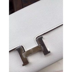 Portafoglio Hermes Costanza a lungo in pelle bianca Epsom Portafoglio Hermes Costanza a lungo in pelle bianca Epsom