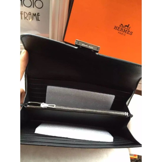 Replica Portafoglio Hermes Costanza a lungo in pelle nera Epsom Replica Portafoglio Hermes Costanza a lungo in pelle nera Epsom