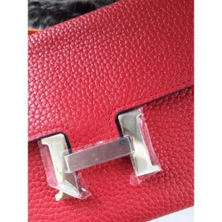 Portafoglio Hermes Costanza a lungo in pelle Vermillion Portafoglio Hermes Costanza a lungo in pelle Vermillion