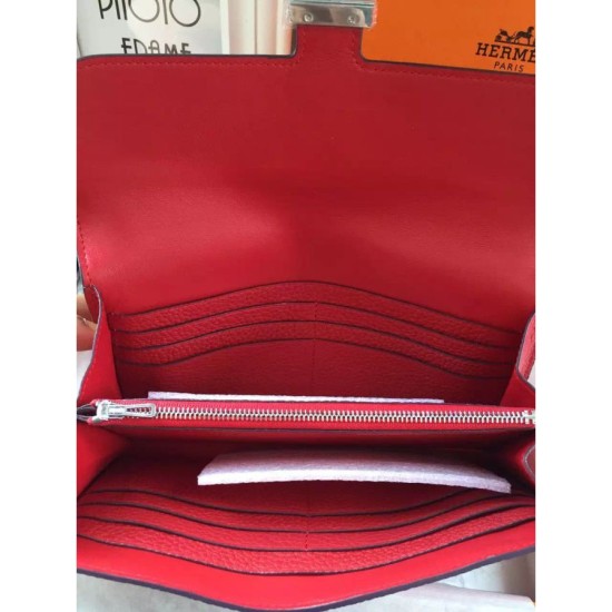 Replica Portafoglio Hermes Costanza a lungo in pelle Vermillion Replica Portafoglio Hermes Costanza a lungo in pelle Vermillion