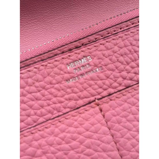 Replica Portafoglio Hermes Dogon in pelle rosa Replica Portafoglio Hermes Dogon in pelle rosa