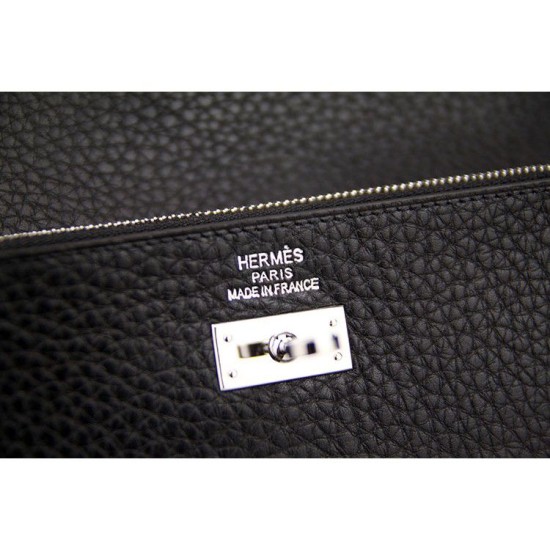 Replica Portafoglio Hermes Kelly Longue in pelle nera Clemence Replica Portafoglio Hermes Kelly Longue in pelle nera Clemence