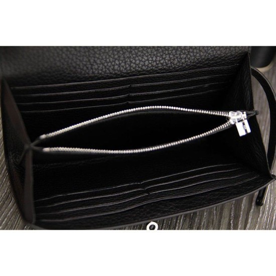 Replica Portafoglio Hermes Kelly Longue in pelle nera Clemence Replica Portafoglio Hermes Kelly Longue in pelle nera Clemence