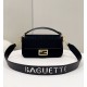 Replica Borsa in tela Fendi Baguette media FF 8BR600 Nera Replica Borsa in tela Fendi Baguette media FF 8BR600 Nera