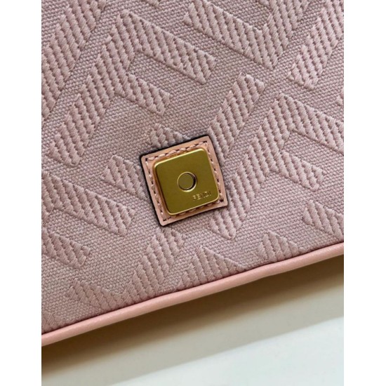 Replica Borsa in tela Fendi Baguette media FF 8BR600 Rosa Replica Borsa in tela Fendi Baguette media FF 8BR600 Rosa